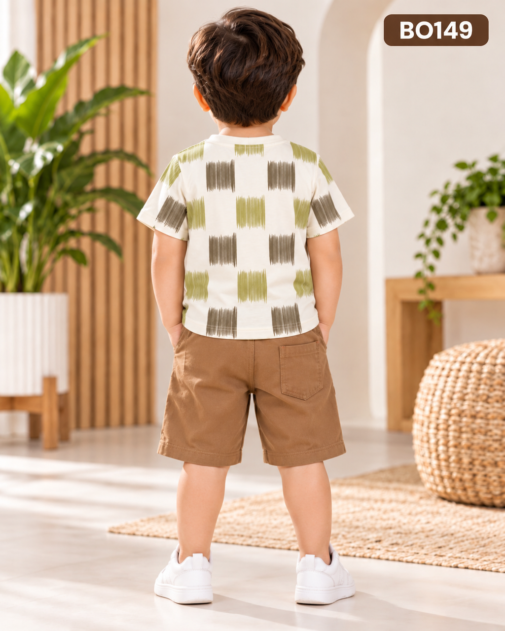 Premium Boys Graphic T-Shirt & Cargo Shorts Set - BO149