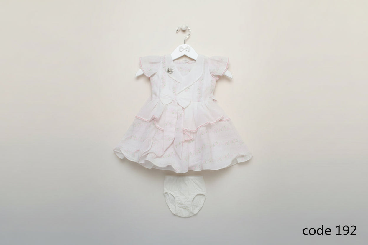 Girls Floral Dress with Bow & Inner Brief 192