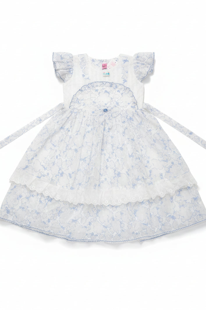 Girls Floral Layered Party Dress A71