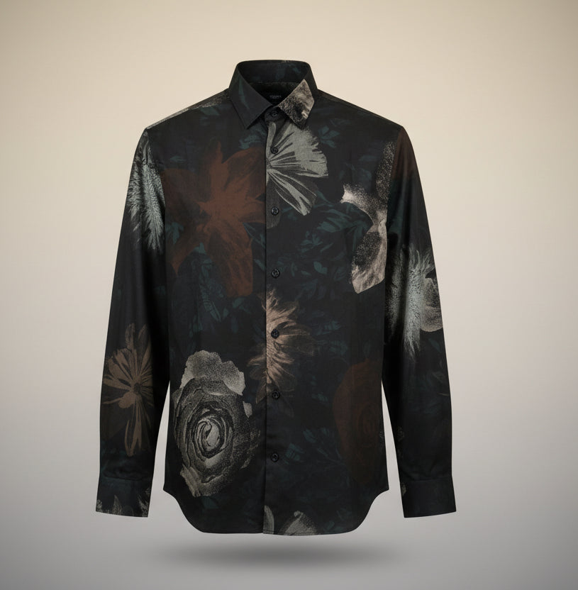 GATSBY Men’s Full Sleeve Casual Shirt Black LEA 923