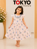 Girls Floral Layered Dress 1