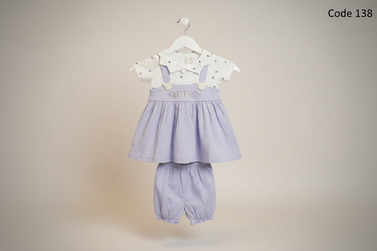 Baby Girls Premium Queen Dress Set (Top & Pant) 138