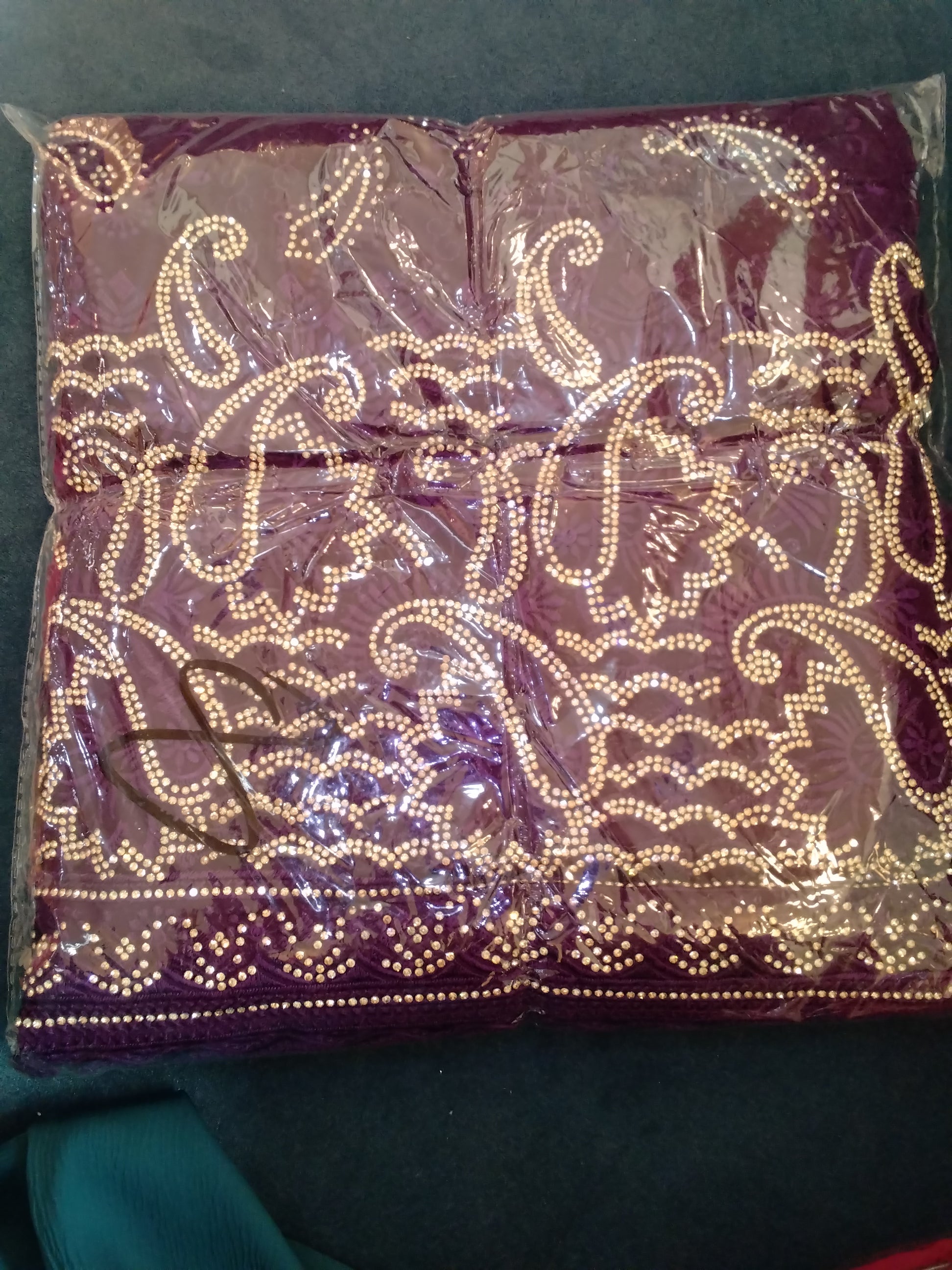 Premium Stone Work Embroidered Unstitched Salwar Kameez Set 004 A