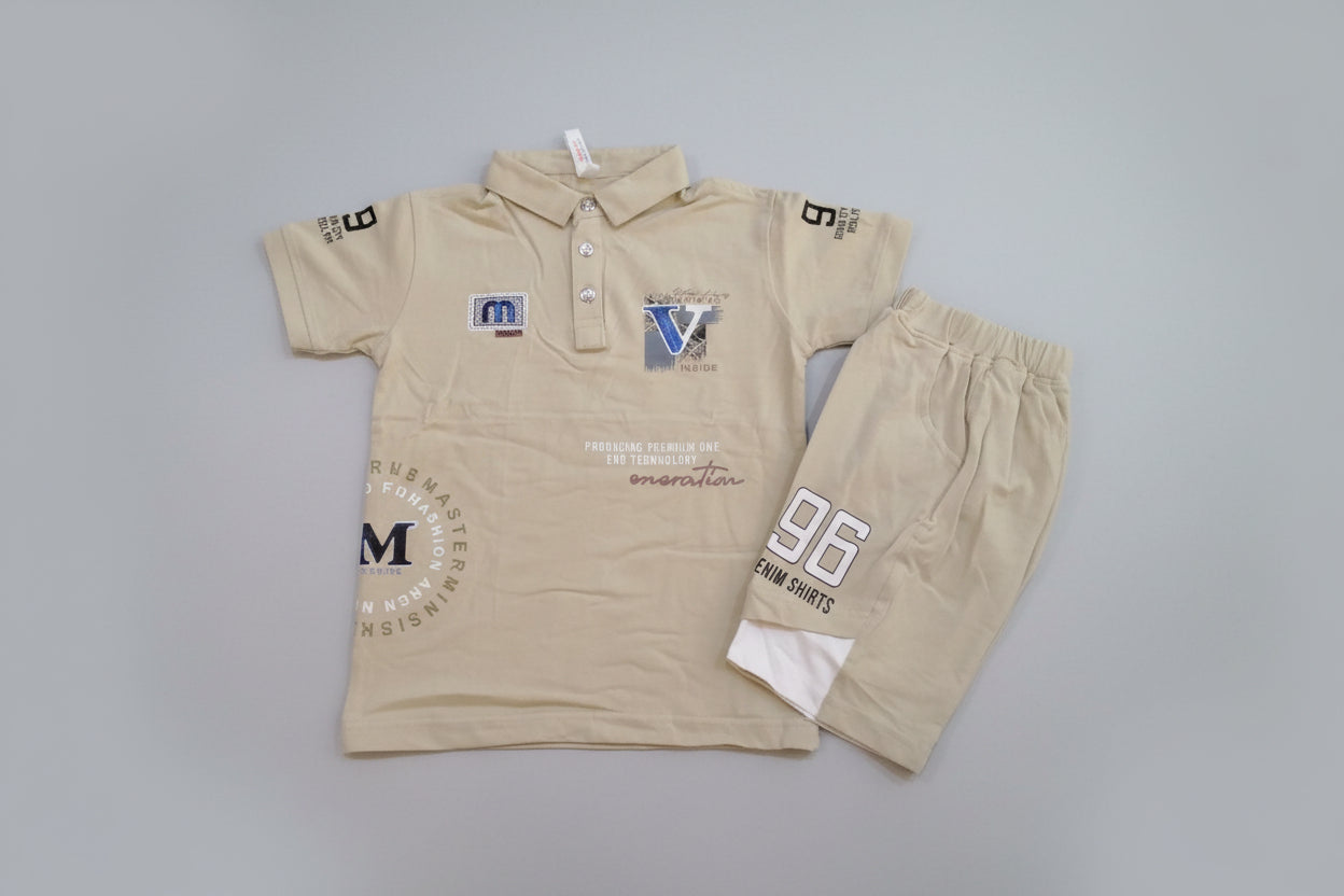 Boys Premium Polo T-Shirt & Shorts Set 322