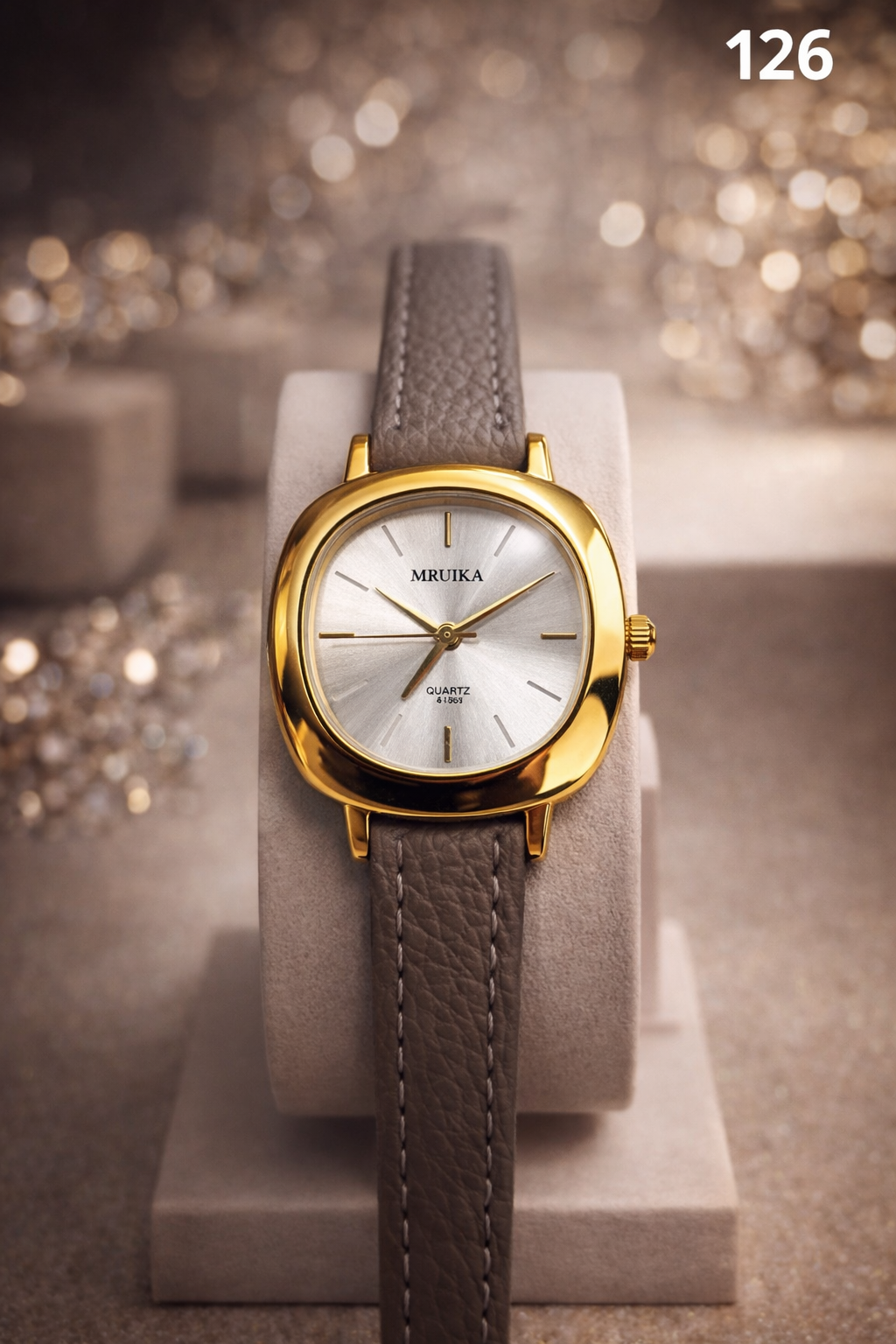 LW 126 MRUIKA Elegant Gold Case Watch