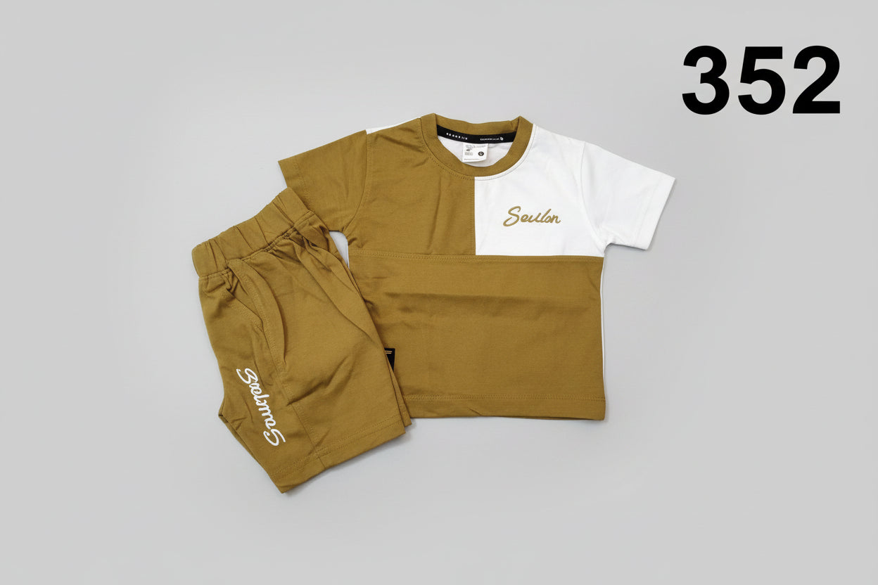 Kids Premium Cotton Co-Ord Set (T-Shirt & Shorts)-352