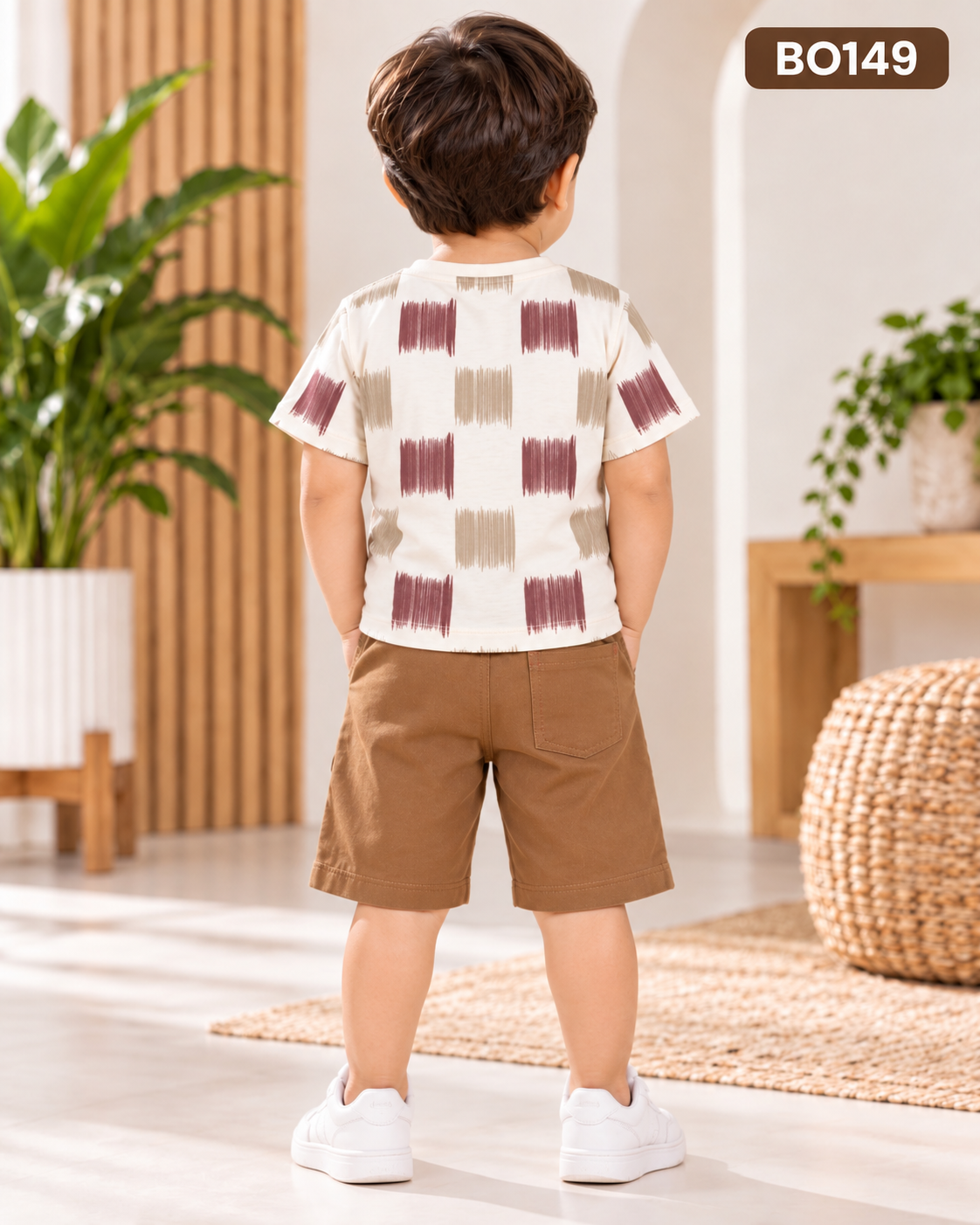 Premium Boys Graphic T-Shirt & Cargo Shorts Set - BO149