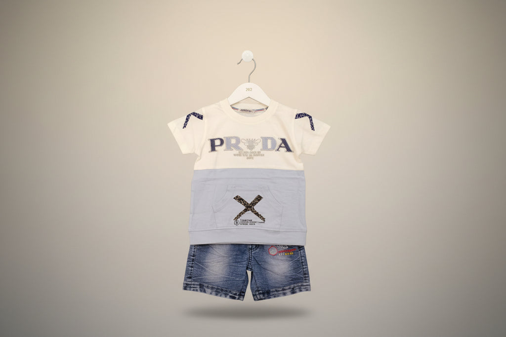 Boys T-Shirt & Denim Shorts Set 282