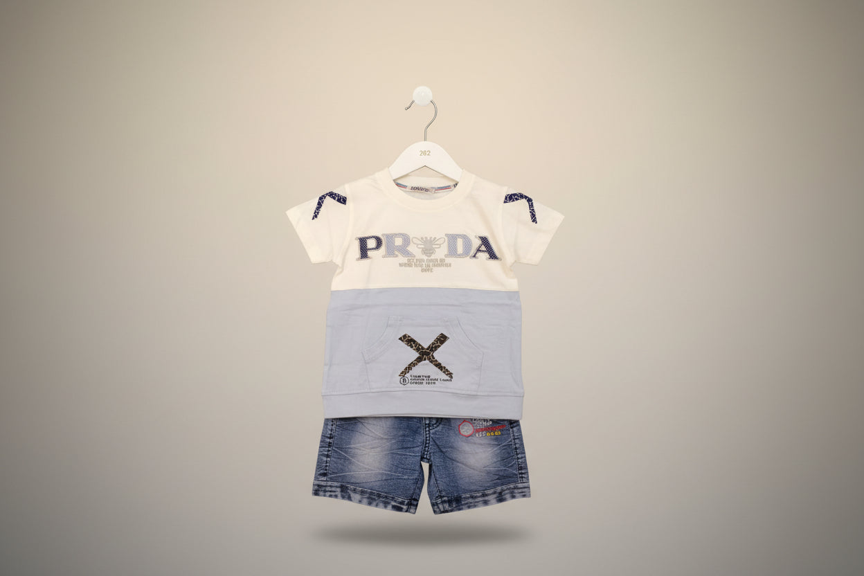 Boys T-Shirt & Denim Shorts Set 282