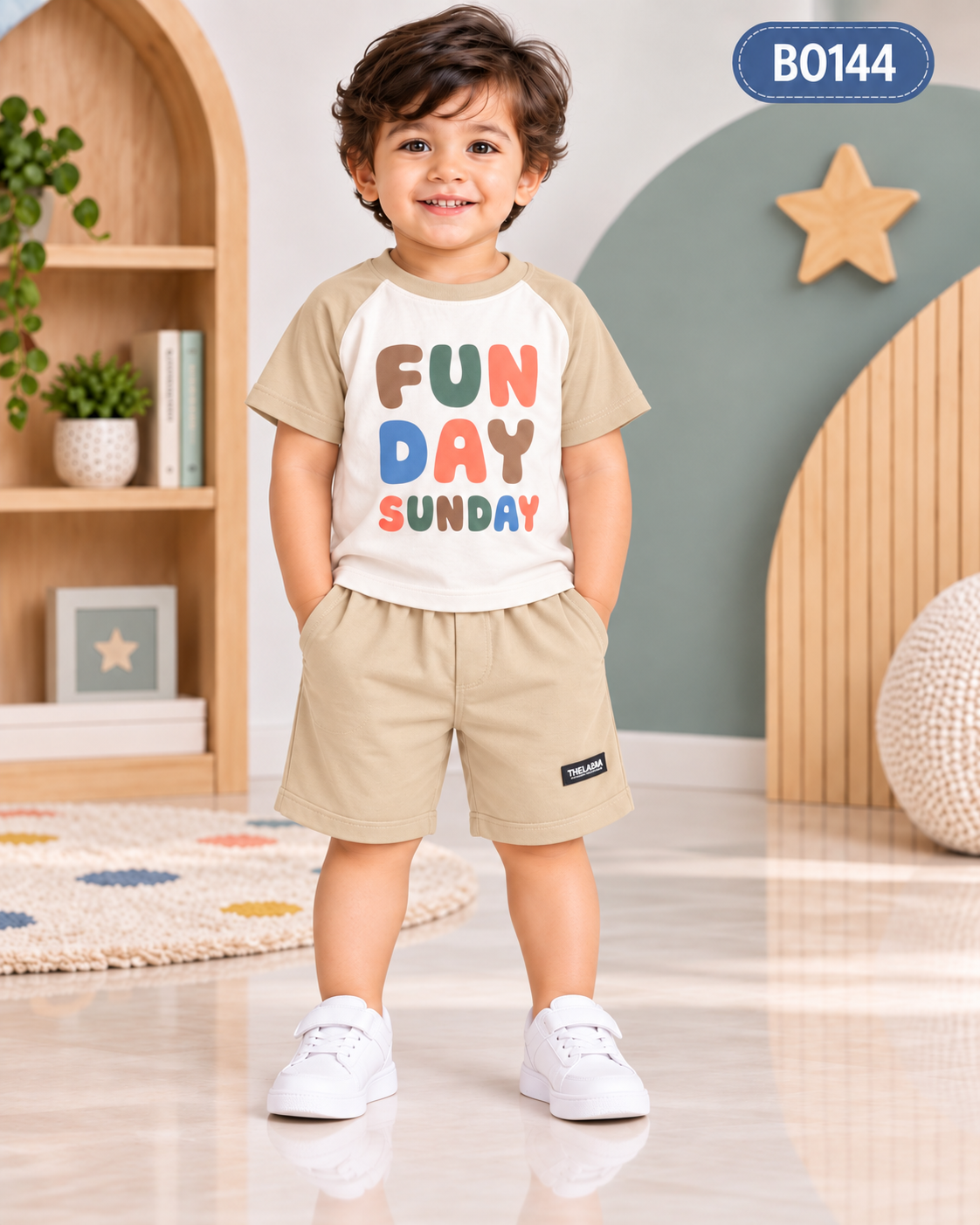 Premium Boys  Graphic T-Shirt & Shorts Set-BO144