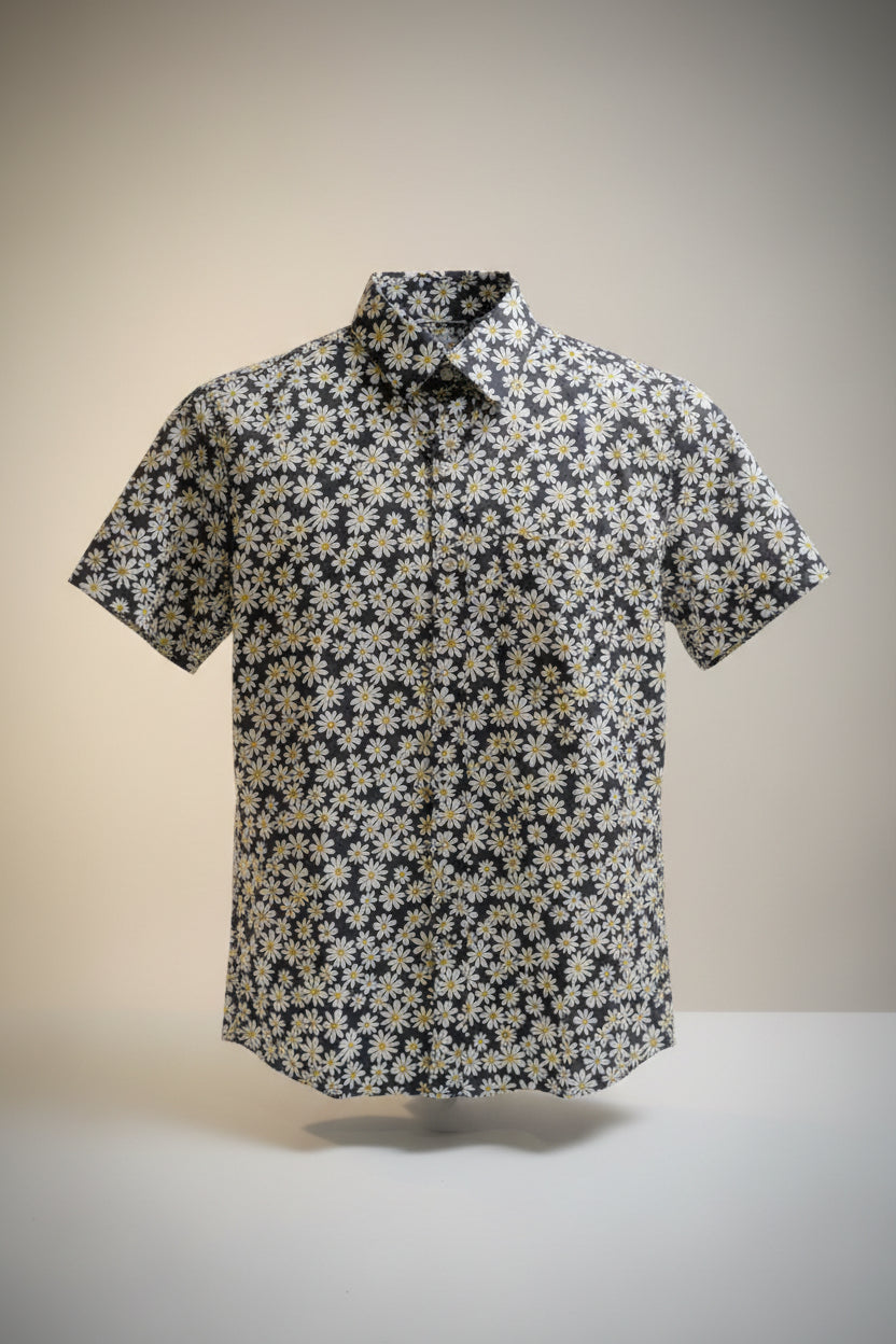 GATSBY MENS S/S SHIRT F BLACK EC