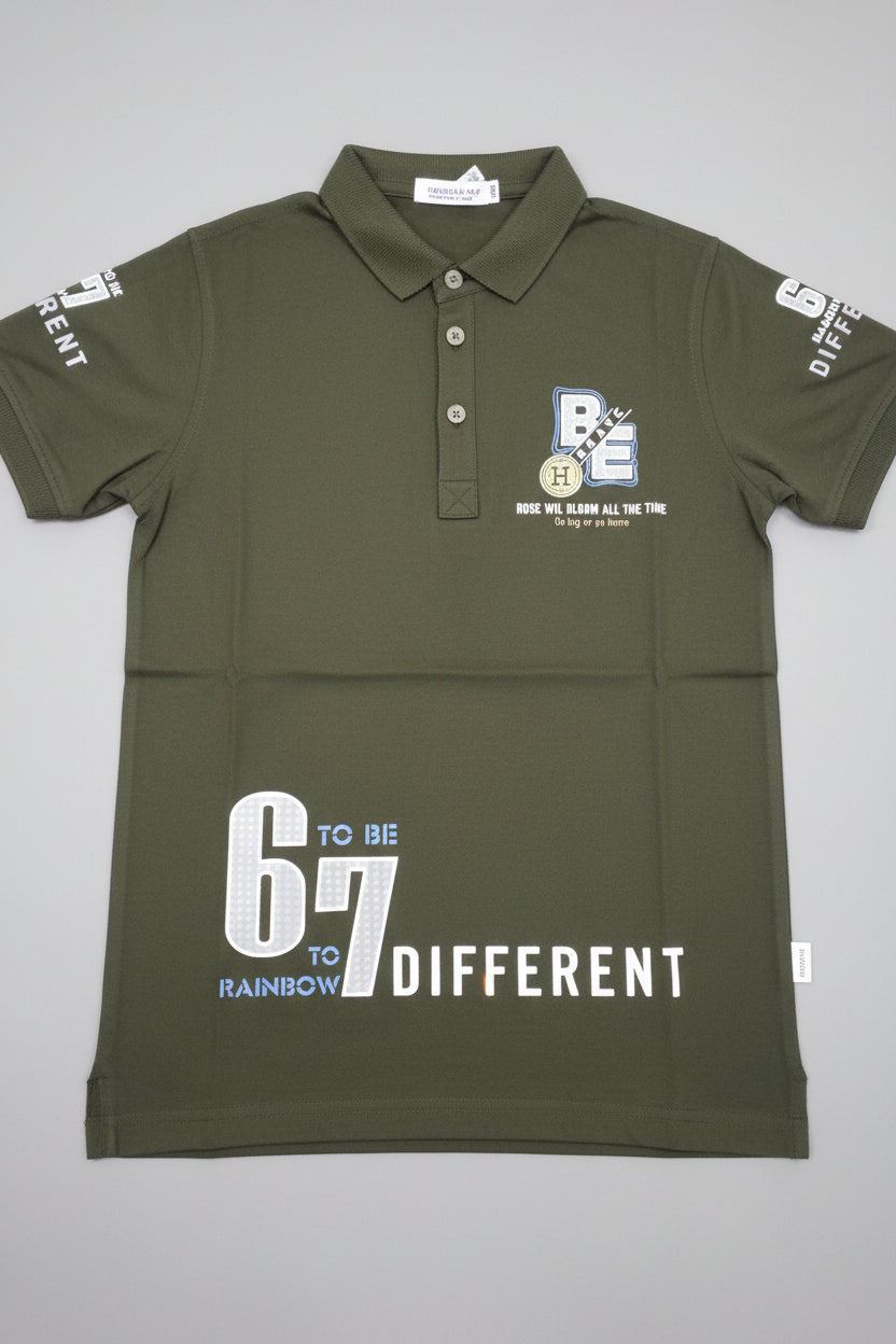Kids Printed Polo T-Shirt – Be Different 67 Edition 301