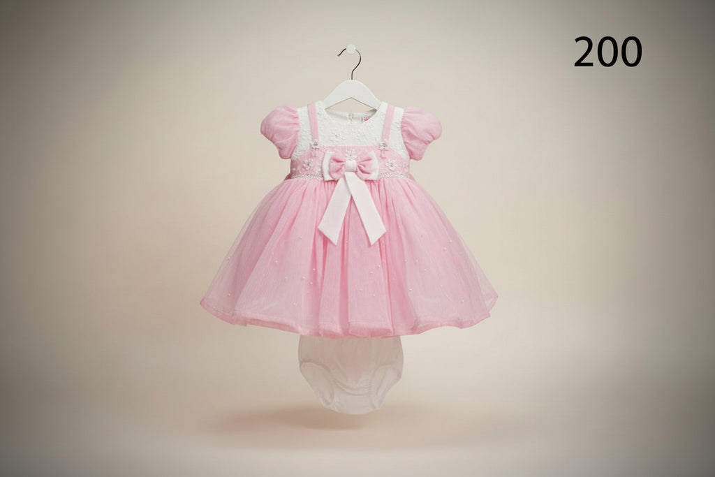 Girls Party / Occasion Dress Set (Dress + Bloomers)
Brand tag visible: “Girls Fashion”.200.