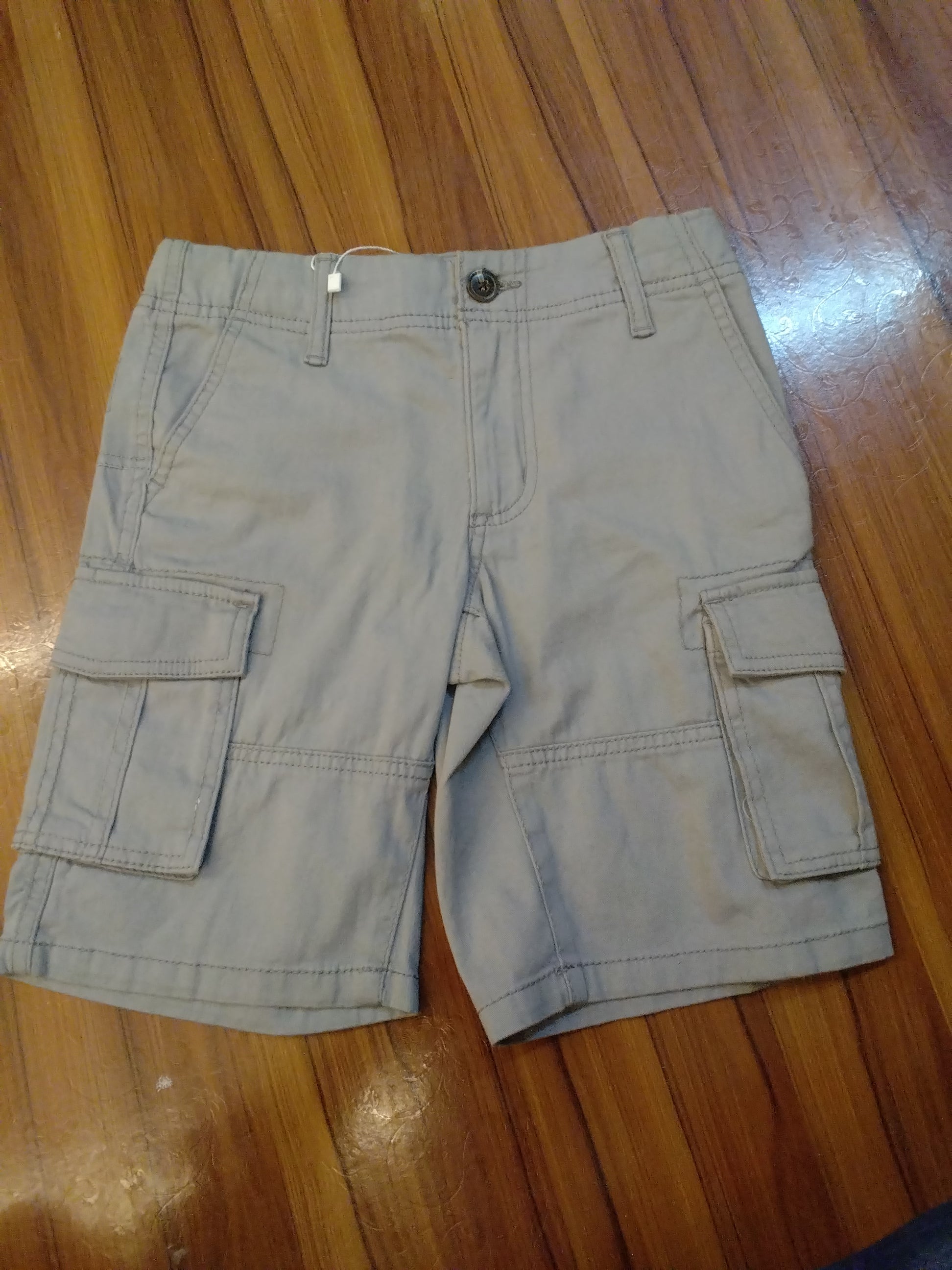 Boys  Textured Smart Casual Button Shorts – Ash Grey