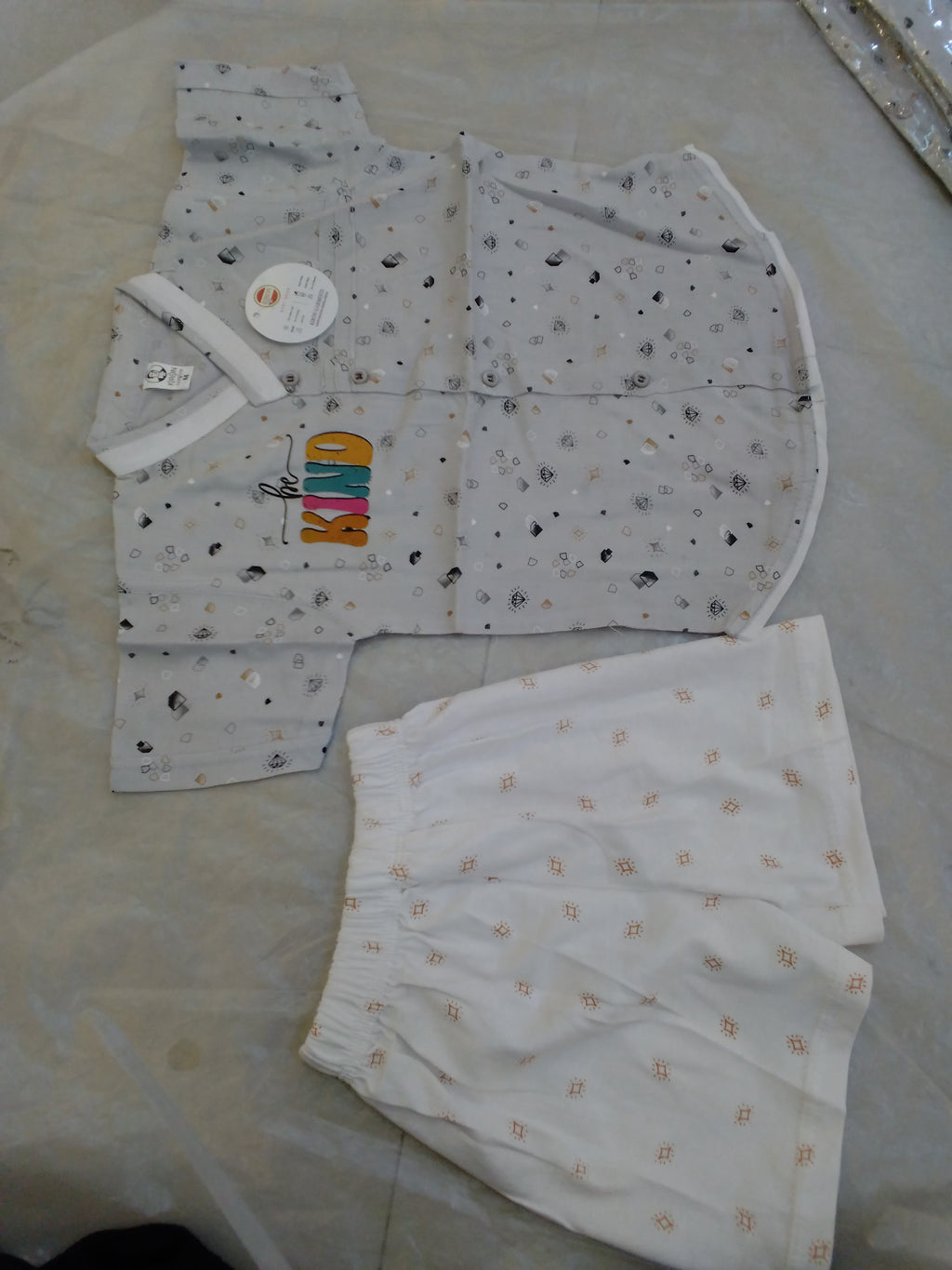 Boys “Be Kind” Printed Summer Shirt & Shorts Set 123