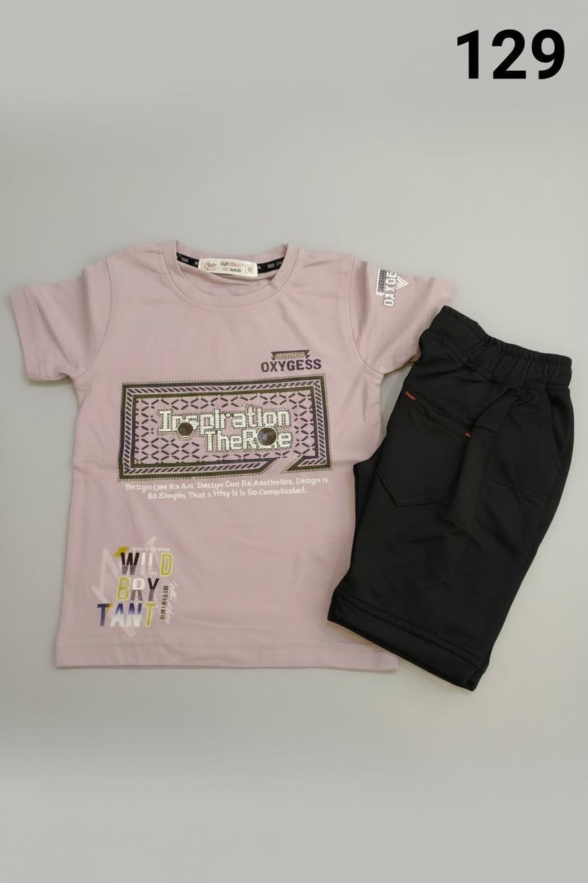 Boys Premium T-Shirt & Cargo Pant Set 362