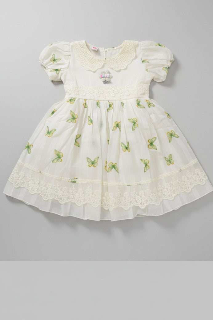 Girls Butterfly Lace Party Dress 035