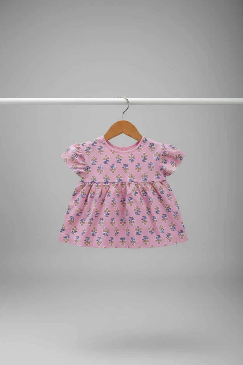 Girls Bird & Floral Printed Dress 3341