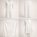 Moslin Soft Cotton Fabric Embroidered Three piece set -C136