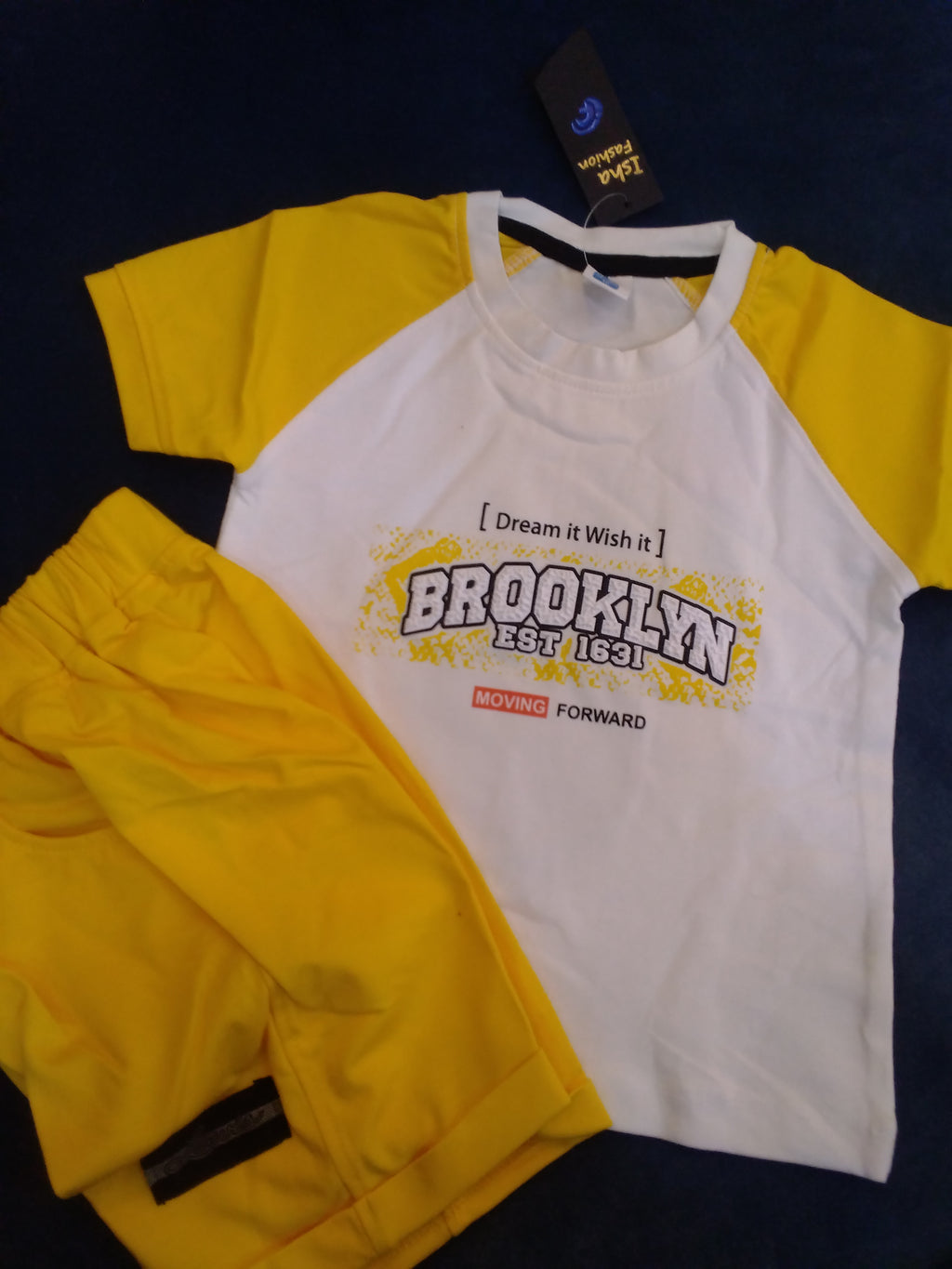 Kids Brooklyn Printed T-Shirt & Shorts Set – Casual Summer Wear.335.