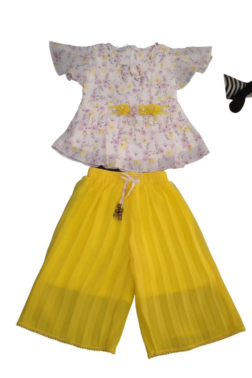 Girls Floral Printed Top & Palazzo Set 160