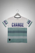 Boys “CHANGE” Printed Striped Casual T-Shirt 119