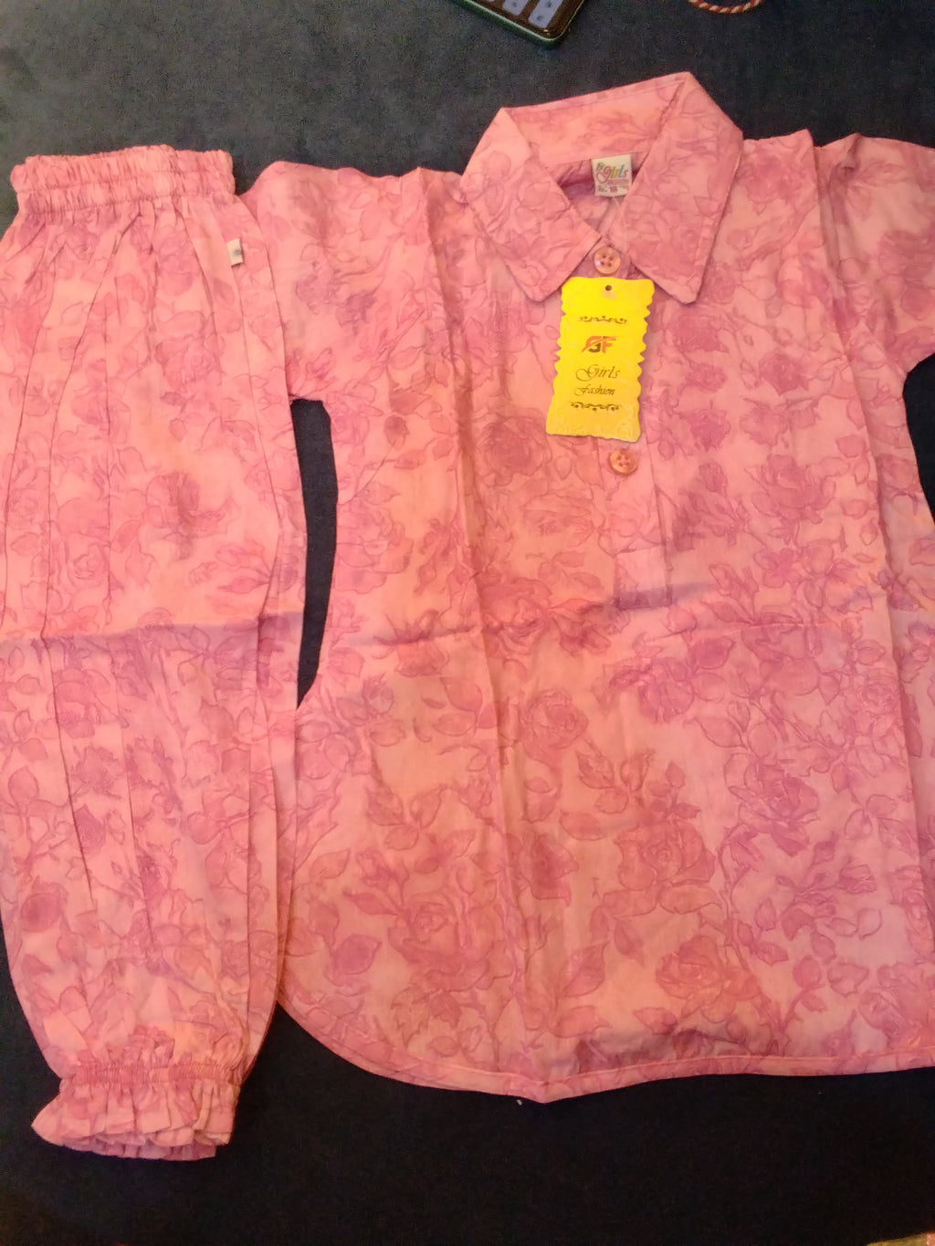 Girls Floral Printed Shirt & Trouser Set 181