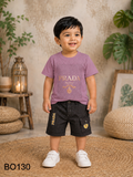 Boys Premium Graphic T-Shirt & Cargo Shorts Set – BO130