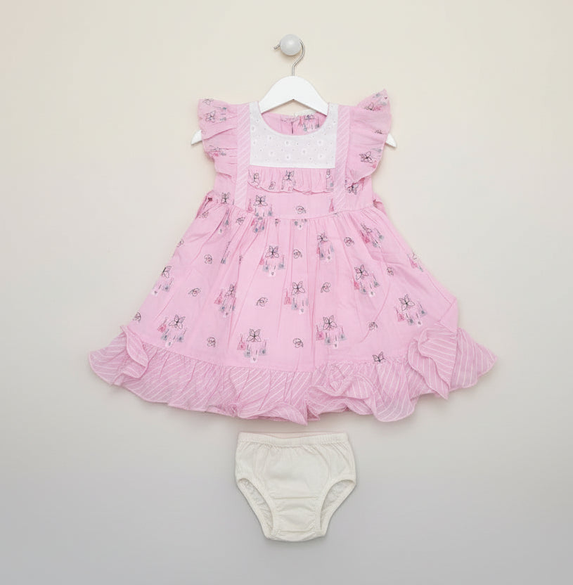 Girls Print Dress Set with Bloomers 209