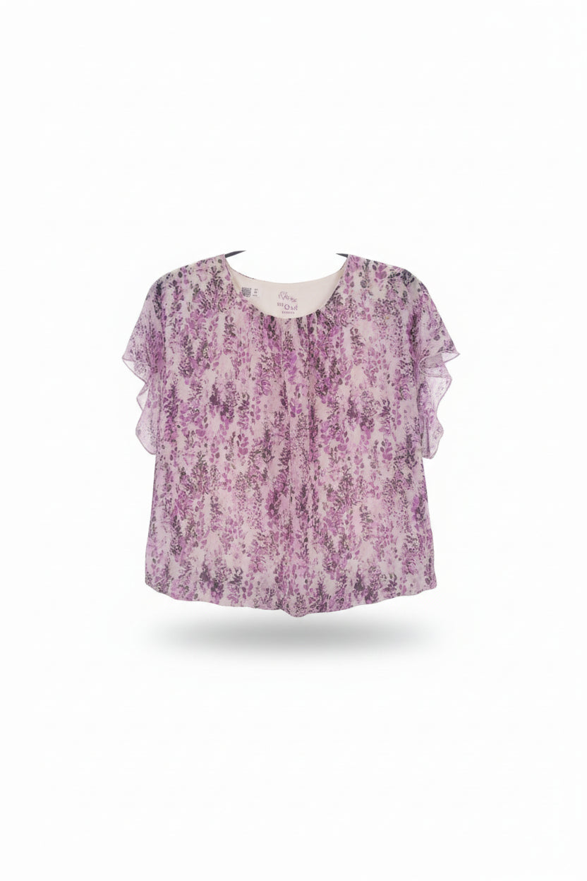 Girls Floral Ruffle Sleeve Party Dress 949