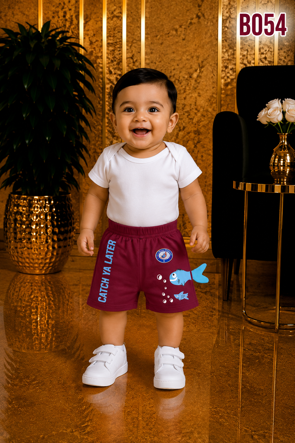 Baby Boys Printed Shorts-BO54