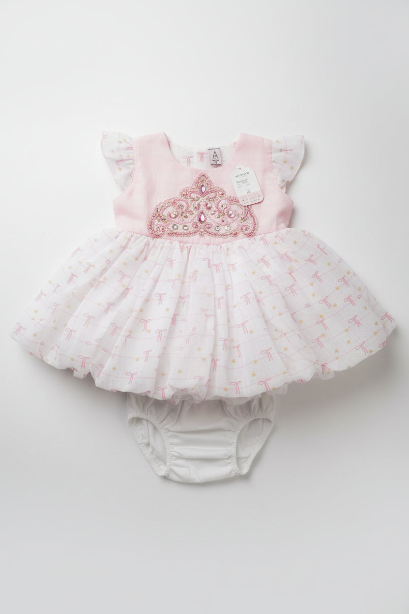 Baby Girls Elegant Embroidered Dress 249