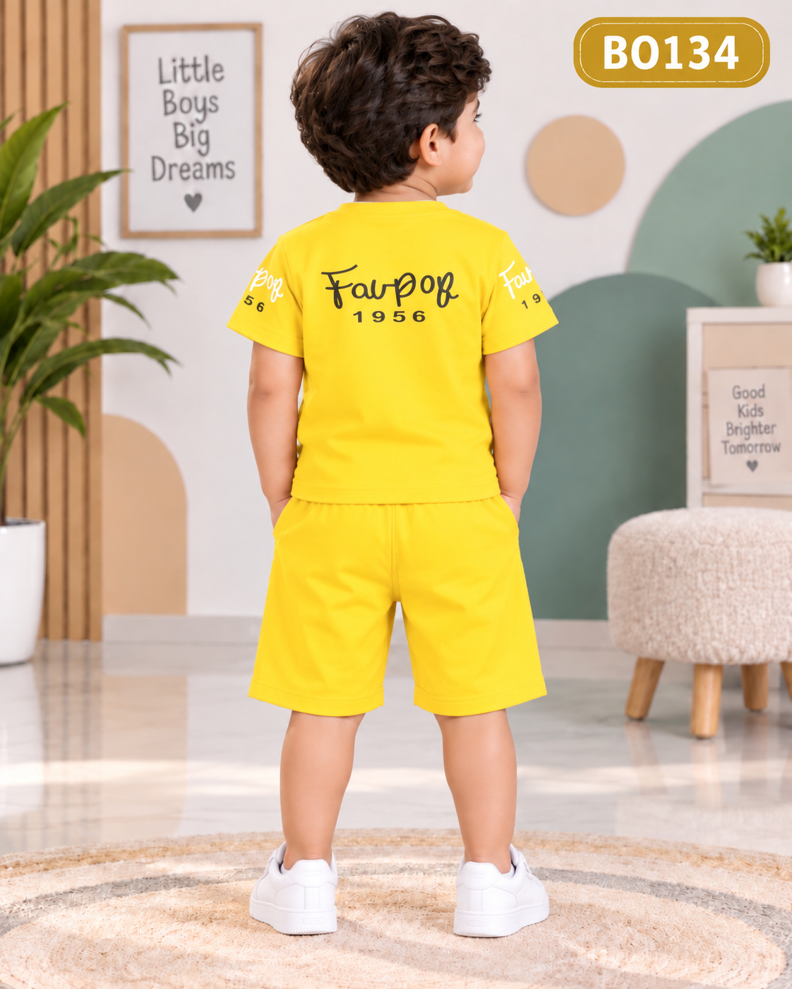 Boys  Graphic T-Shirt & Shorts  Set-BO134