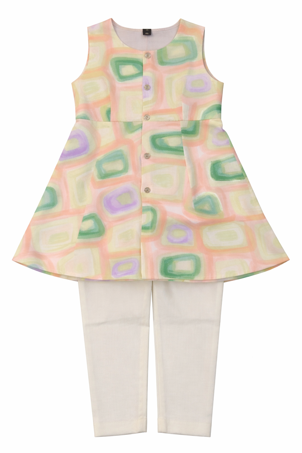 Baby Boys Pastel  Printed Sleeveless Shirt & Pant Set 270