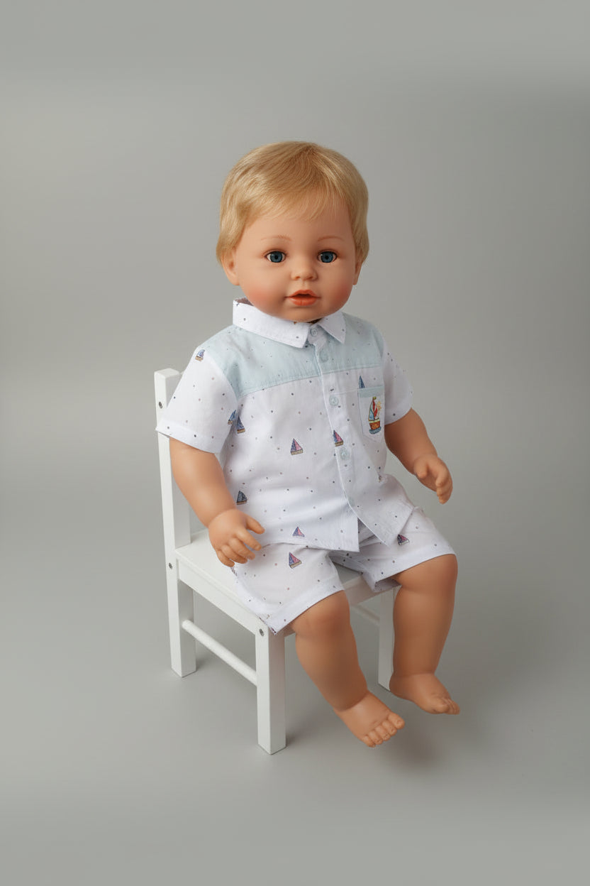 Kids Nautical Sailboat Summer Shirt & Shorts Set 84