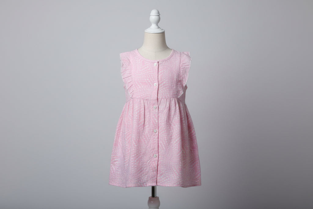Girls Bird & Floral Printed Dress 3336