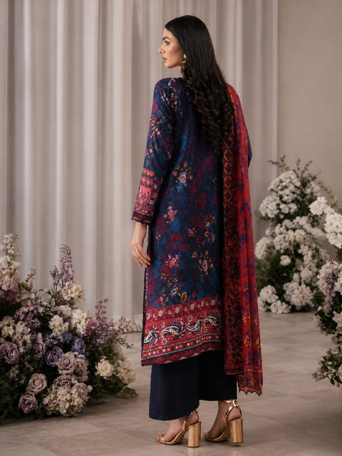 Luxury Digital Printed Lawn Three Piece Set-C247