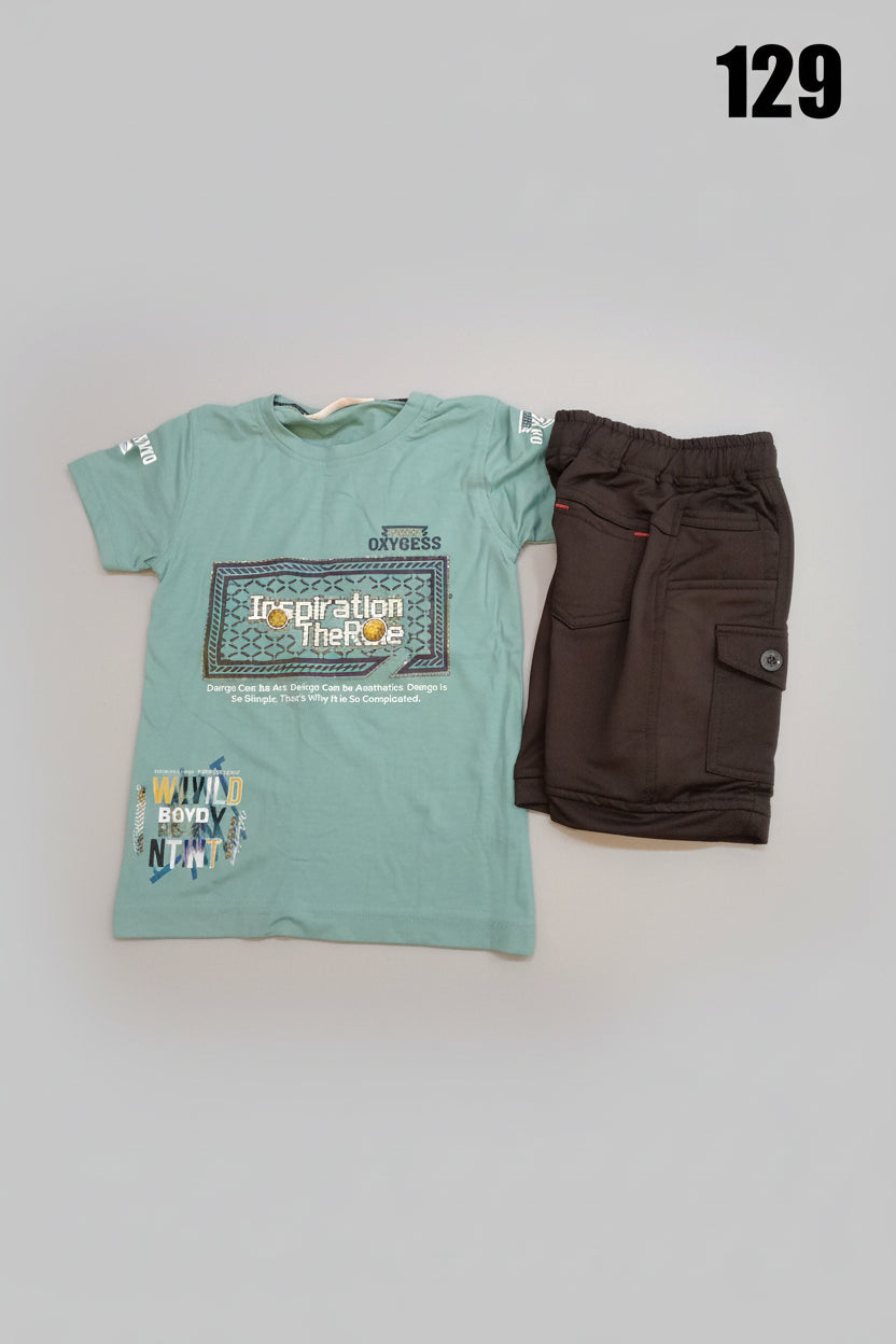 Boys Premium T-Shirt & Cargo Pant Set 362
