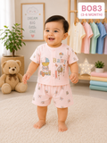 Baby Dream Printed Shirt & Shorts Set-BO83
