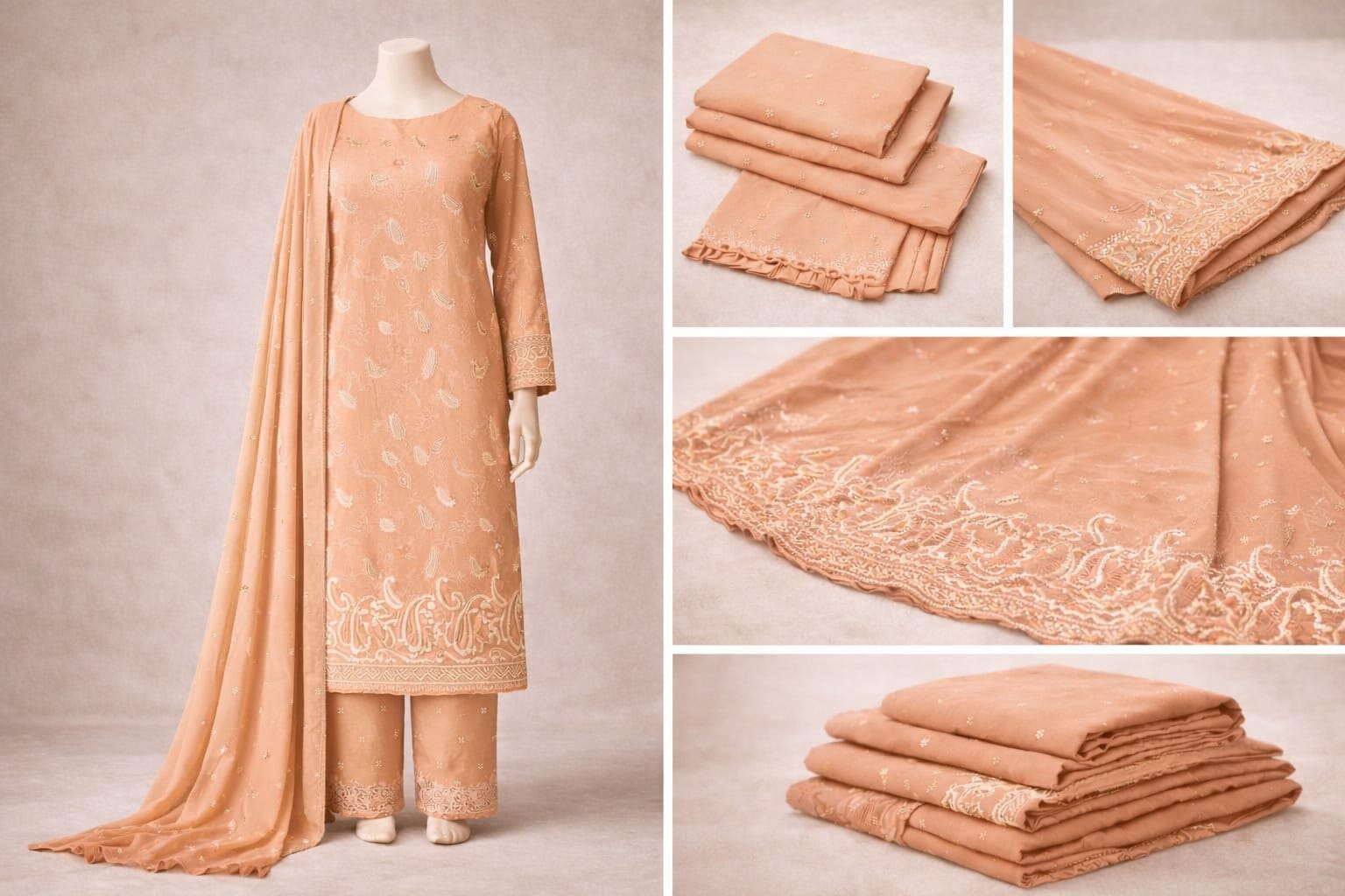 Premium Stone Work Embroidered Salwar Kameez Set 1090