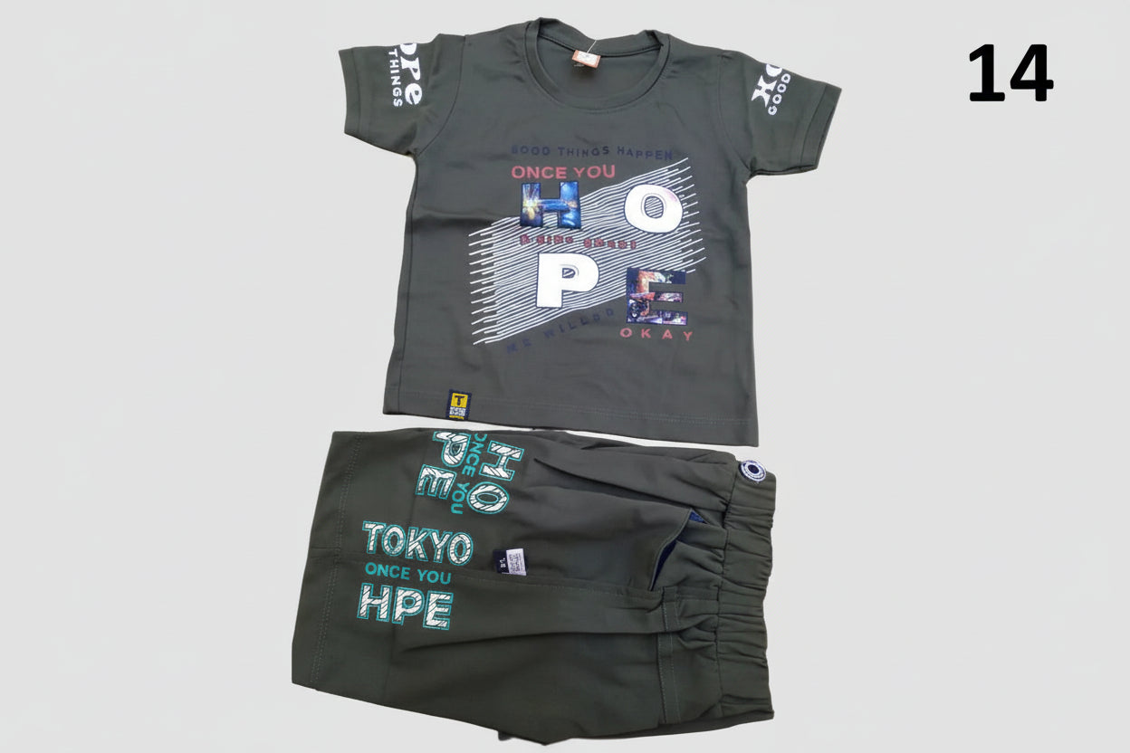 Boys Summer Outfit Set / Boys T-Shirt & Shorts Set...14..