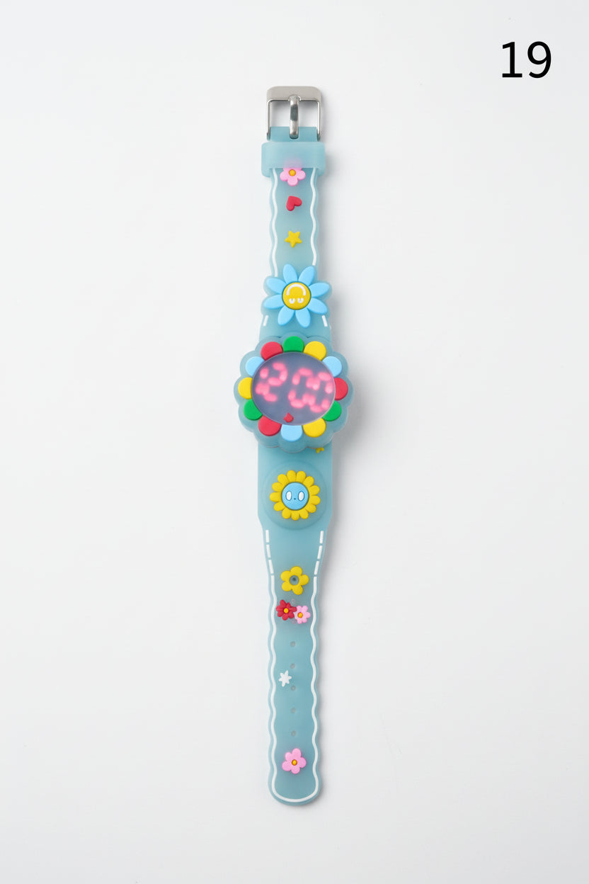 KW19 Kids Cartoon Silicone Strap Watch