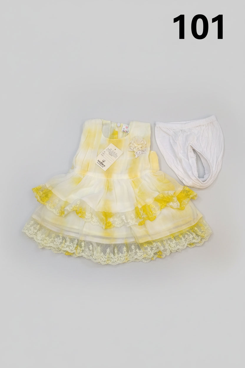 Girls Tie-Dye Party Dress Set with Bloomers 101