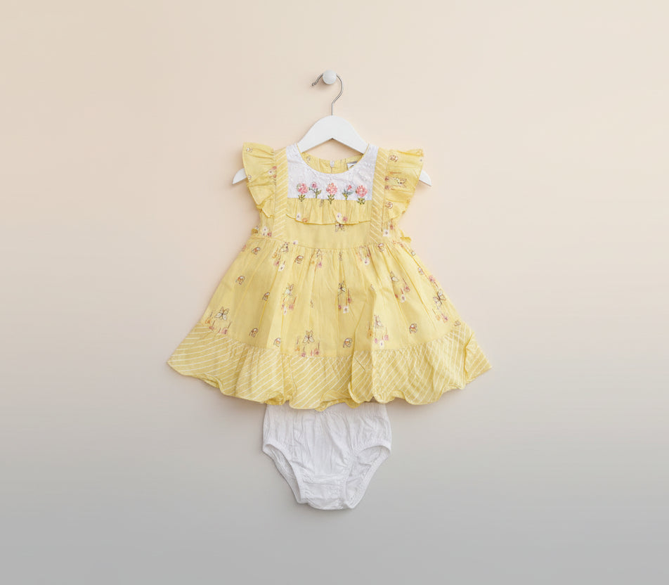 Girls Print Dress Set with Bloomers 209