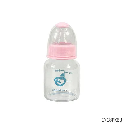 Applebear Glass Feeding Bottle 60ml -C1021 - pink