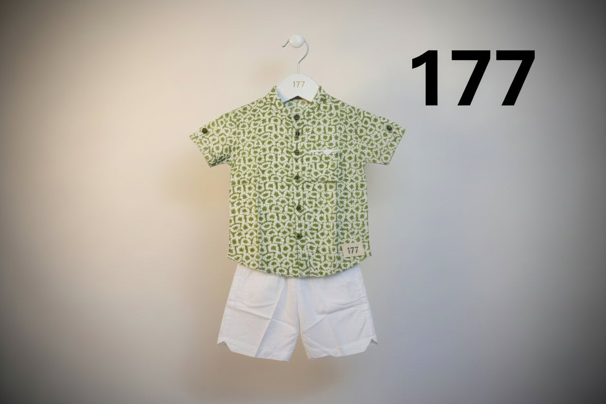 Boys Printed Summer Shirt & Shorts Set 177