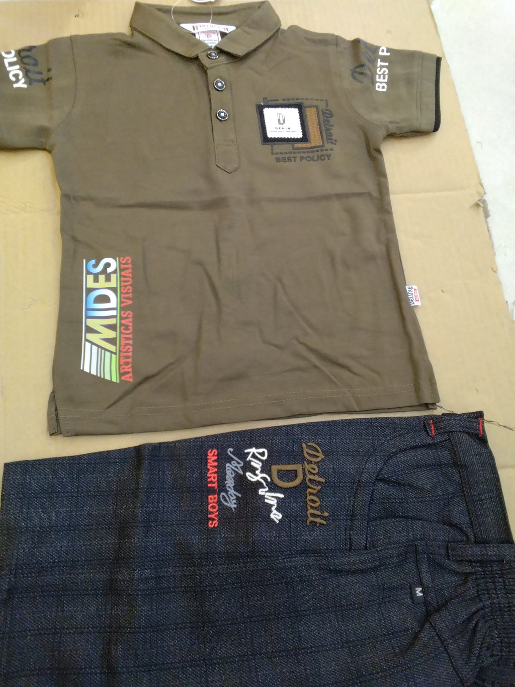 Boys Deluxe Polo T-Shirt & Smart Pant Set – Casual Summer Outfit..359..