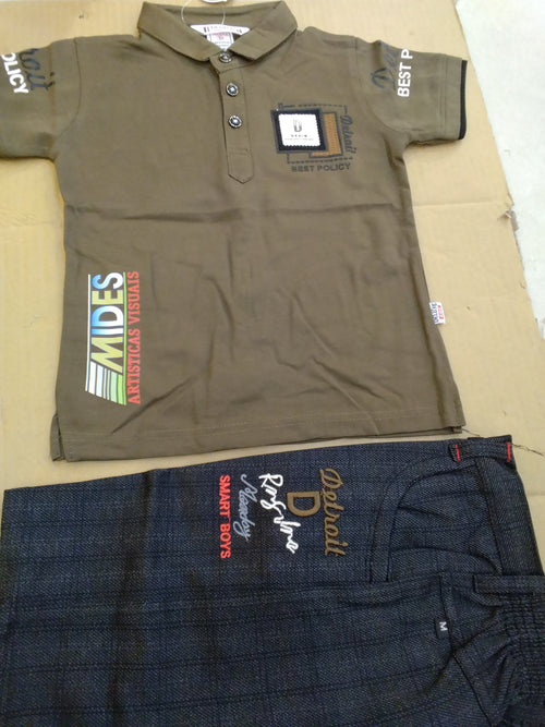 Boys Deluxe Polo T-Shirt & Smart Pant Set – Casual Summer Outfit..359..