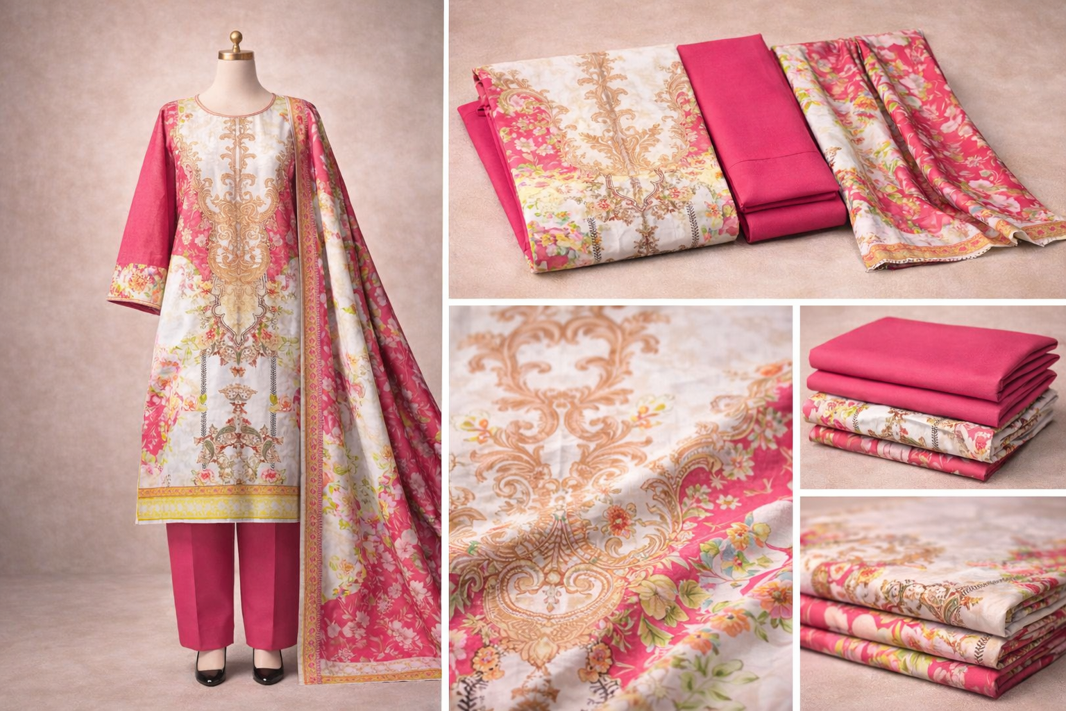 Premium Digital Printed Three Piece Lawn Suit 1161