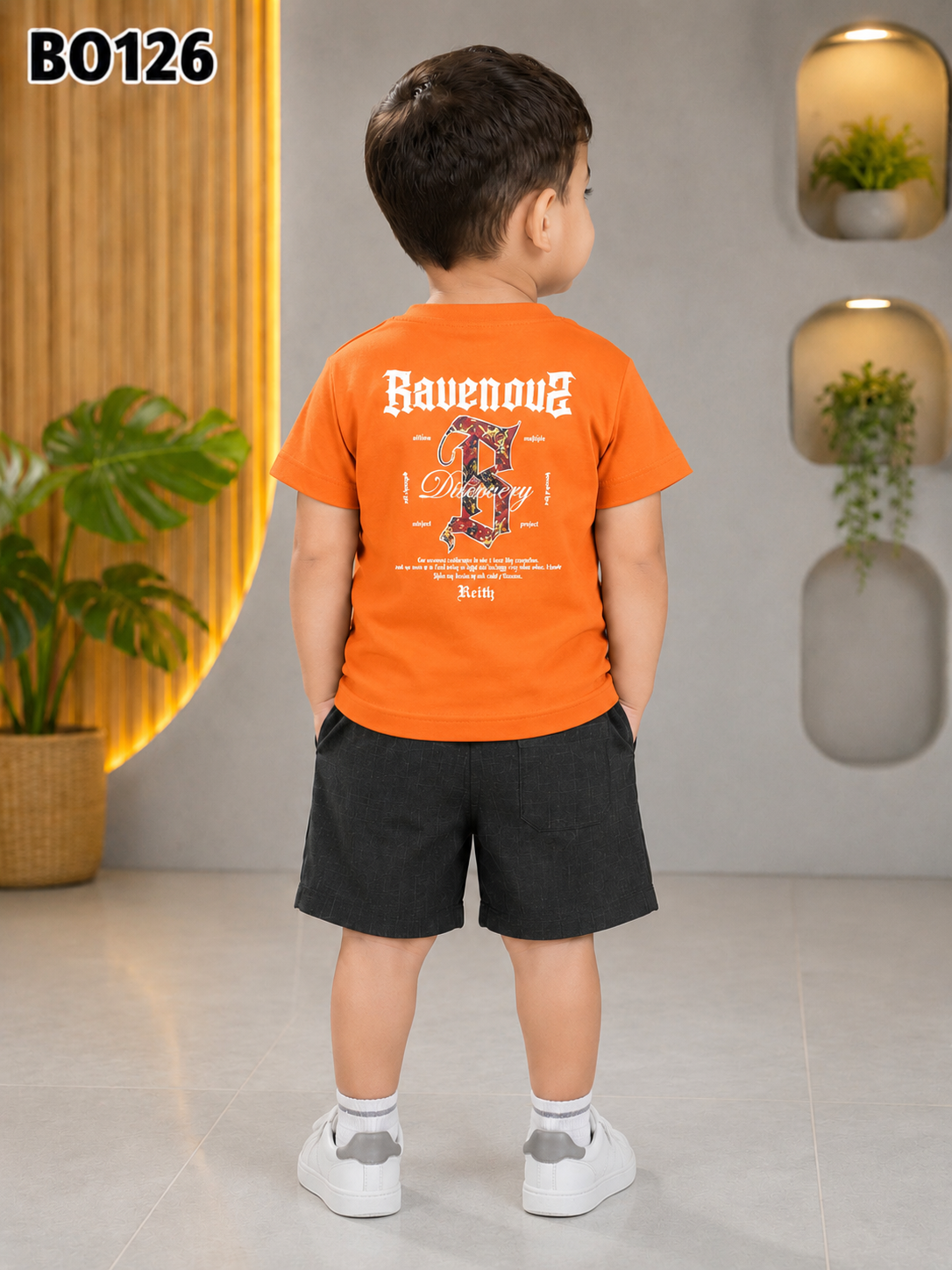 Premium Boys Graphic T-Shirt & Shorts Set-BO126
